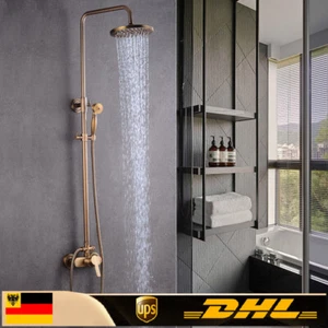 Antik Kupfer+Edelstahl Duschkopf Handbrause Bad Shower Duscharmatur Duschset - Bild 1 von 17