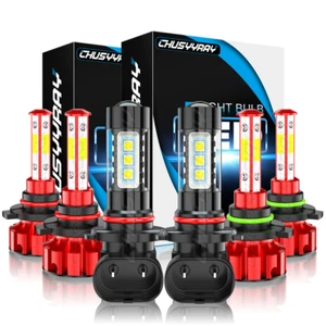 For Jeep Grand Cherokee 2005-10 LED Headlight Hi/Lo Beam + Fog Light Bulbs - Picture 1 of 18