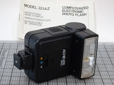 ACHIEVER MODEL 321AZ COMPUTERIZED ELECTRONIC PHOTO FLASH W/ INSTRUCTION MANUAL * - Image 1 of 4