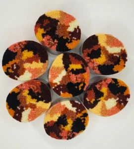 Gancho de cierre alfombra hilo precortado tierra desierto tonos puesta de sol lote de 7  - Imagen 1 de 2