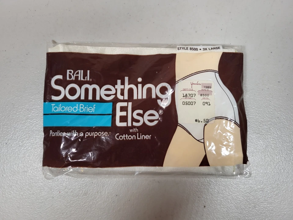 Vintage Bali Something Else Panties White Tailored Brief 3XLarge XXXL - Image 1 of 4