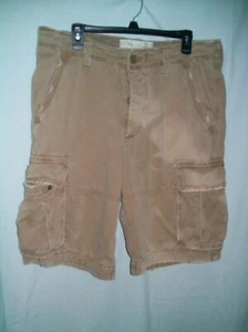 HERREN-CARGOSHORTS AMBERCROMBIE & FITCH DUNKELBRAUN DISTRESSED GRÖSSE 36 - Bild 1 von 3