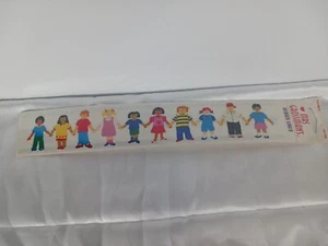 Pegatinas de la señora Grossman 1997 de colección - 2 hojas 12" de largo niños tomados de la mano nuevas - Imagen 1 de 5