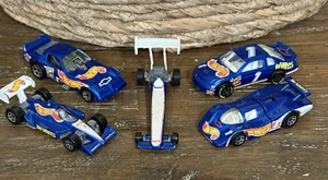Lot 5 VTG Hot Wheels Blue Racing Team Funny Car Dragster Indy 500 Sol-Aire Cx4++ - Picture 1 of 24