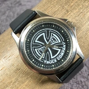 Independent Truck Compandy Unisex Black Leather 35mm Quartz Analog Watch 7 1/2" - Picture 1 of 12