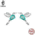 Fashion S925 Sterling Silver Hummingbird Stud Earrings Jewelry For Women VOROCO