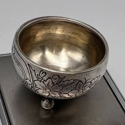 Antiguo Salero Grabado 84 Plata Imperial Rusa Siglo XIX 21,7gr Foto 1 de 4