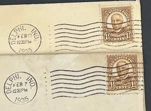 (2) US Stamp #684 - 1-1/2ȼ - Warren G Harding - Used - Picture 1 of 3