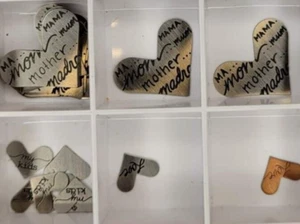 Origami Eule silberfarben Herz "Mutter" "Meine Kinder, "Liebe" Teller - Bild 1 von 1