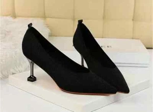 Zapatos de Salón Zapatos Mujer Elegantes Cómodo Negro 7CM Piel Sintético 9234 - Imagen 1 de 2