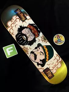 RARE Tom Penny Cheech & Chong Gold Foil FLIP Skateboard Deck Best Friends - Picture 1 of 7