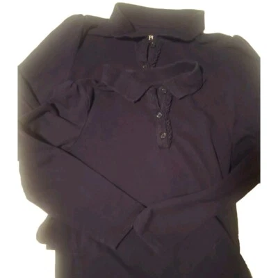 Polos Uniforme Azul Marino Manga Larga Talla 7/8 Niña Niños (Juego de 2) Foto 1 de 4