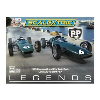 Scalextric C4580A 1963 Monaco Grand Prix - Twin Car Pack 1:32 Slot Car Set - Image 1 of 4