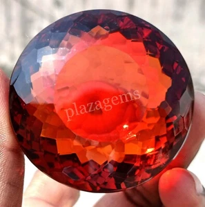 662 CT ROUND CUT NATURAL ORANGE CITRINE EGL TRANSPARNET LOOSE GEMS 5FRP - Picture 1 of 12