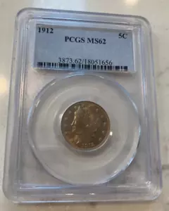 1912 Liberty V-Nickel 5C PCGS MS62 - nice coin - Picture 1 of 4