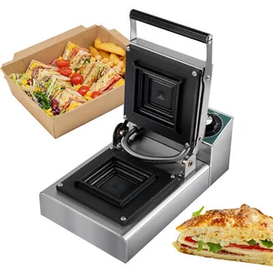 1000W Breakfast Sandwich Maker Sandwich Press, Non-Stick Plates & Indicator - Picture 1 of 11