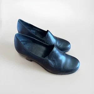 Dansko Beth Pumps Heels Black Nappa Leather Slip On Womens Size EU40 US 9-9.5 - Picture 1 of 15