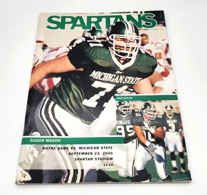 NOTRE DAME vs. MICHIGAN STATE - COLLEGE FOOTBALL PROGRAM - 2000 - NEAR MINT - Picture 1 of 1