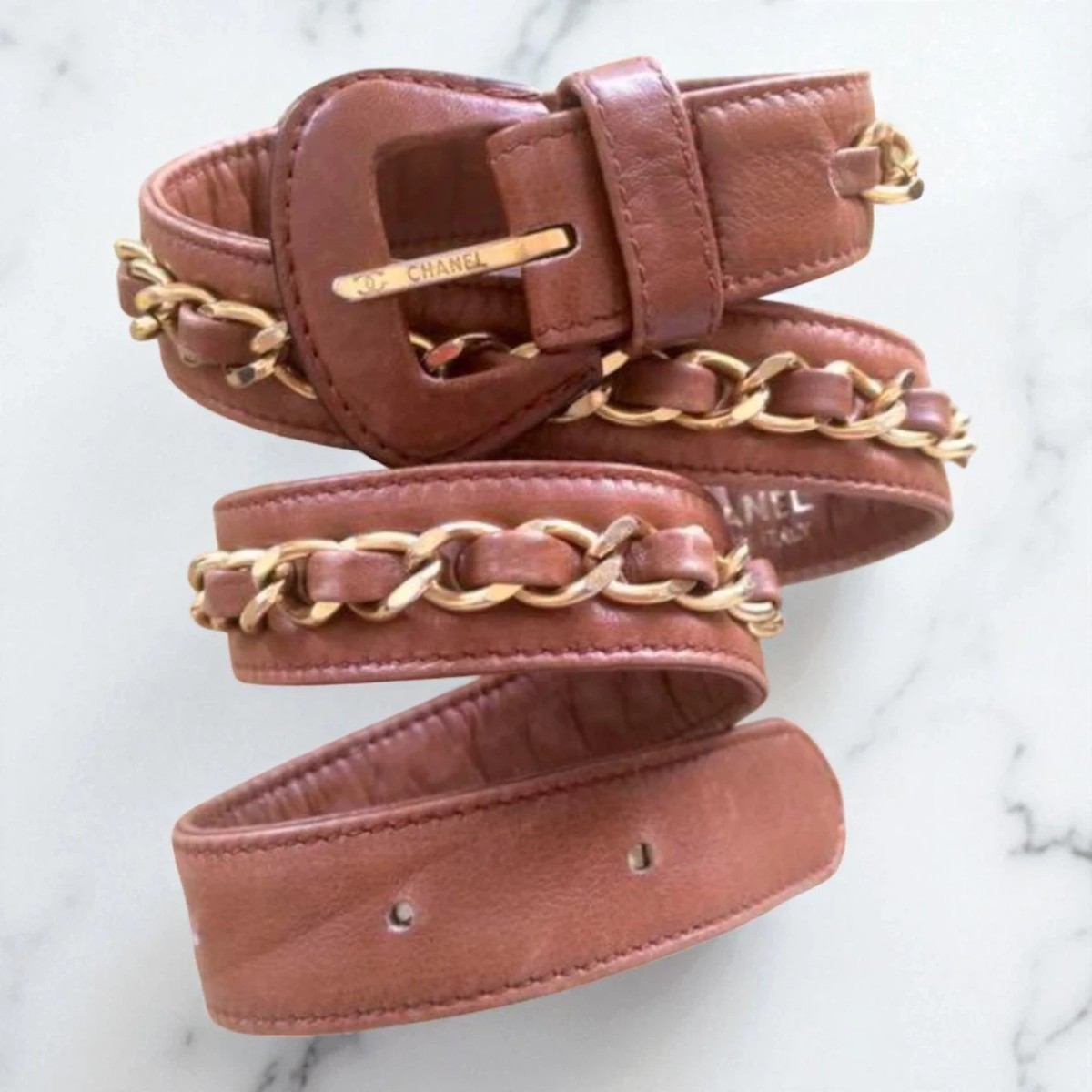 CHANEL ブラウンレザーベルト CHANEL Brown Belts for Women for sale | eBay