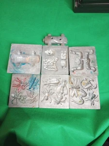 Vintage Toymax Molds Metal Mold Lot Of 6 Insects, 1995 Corvette, Others - Picture 1 of 2