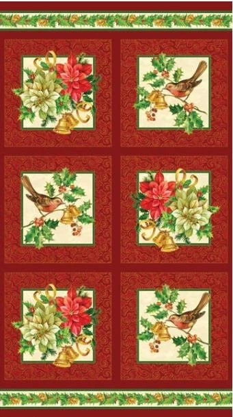 CLEARANCE - 'A CHRISTMAS STORY' TECIDO PAINEL VERMELHO CRANBERRY - NORTHCOTT - Imagem 1 de 1