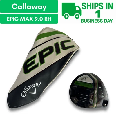 Callaway EPIC MAX 9 gradi driver solo testa destra copricapo USATO SPEDIZIONE VELOCE - Immagine 1 di 4