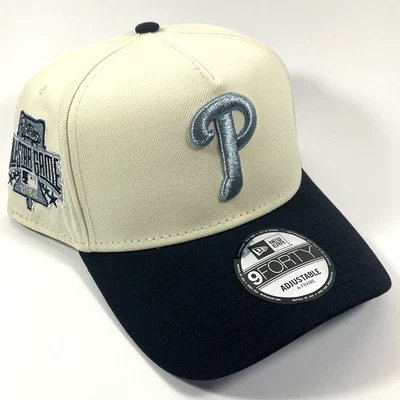 New Era Philadelphia Phillies Exclusive Cream 9FORTY A-Frame Snapback Hat Cap - Image 1 of 4