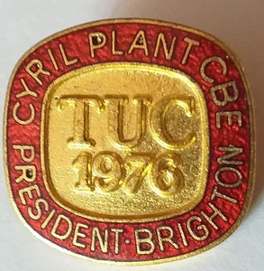 TUC 1976 Congress, Brighton (President Cyril Plant): Commemorative pin badge - Picture 1 of 3