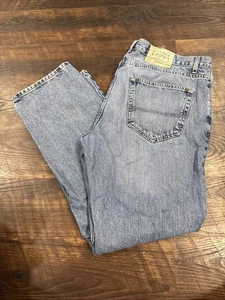 Pantalones de mezclilla negros Y2K vintage Tommy Hilfiger Freedom para hombre 36x32, hechos en EE. UU. - Imagen 1 de 11