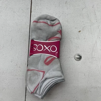 Soxo 6 Pares Blanco Gris Rosa Negro Diseño Pajarita Mujer Calcetines al Tobillo Talla 9-11 NUEVO Foto 1 de 4