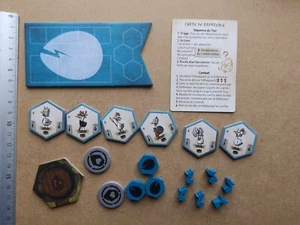 BANNIERE + WOODEN TOKENS MEEPLE ++ /WAR FOR CHICKEN ISLAND G246 - Picture 1 of 1