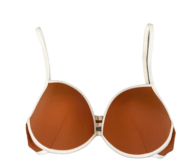 Top Traje de Baño Victorias Secret Talla 32D Melocotón Coral Blanco Foto 1 de 2