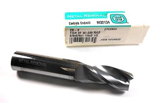 Metallabzieher Hartmetall Eckradius Schaftfräser 5/8" 3FL TiCN 0,035" Radius - Bild 1 von 1