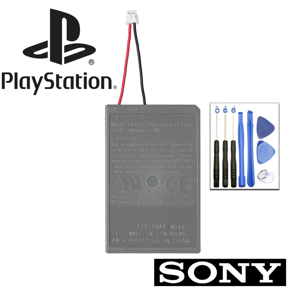 Battery for Ps4 Controller Sony Lip1522 Replacement OEM Cell Pack- Grey