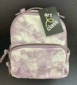 Art Class Kids Mini Backpack Purse Purple And White With Adjustable Straps NWT - Picture 1 of 5