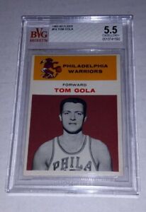 1961 Fleer #14 Tom Gola Warriors BVG 5.5 Graded Basketball Card HOF