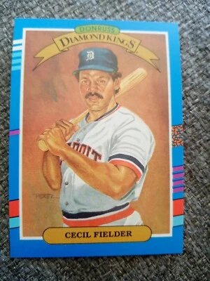 Donruss Diamond Kings Cecil Fielder No. 1990 ¡Tarjeta de 3 ERROR! No. After INC Foto 1 de 4