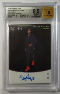 2018-19 Noir Pascal Siakam Showtime Signatures Gold/10 BGS 8,5 automático 10 - Imagen 1 de 2