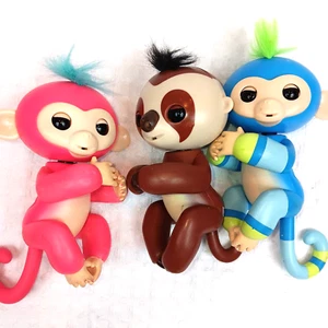 Fingerlings Interactive Monkeys and Sloth Blue Pink Brown Lot of 3 Tested - Picture 1 of 5