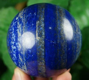 HUGE LAPIS LAZULI- GEM STONE CRYSTAL BALL /SPHERE 77 MM - @ AFGHANISTAN - Picture 1 of 1