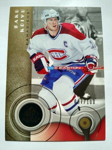 2005-06 SP Game Used Saku Koivu #/100 Gold