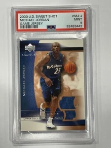 Camiseta deportiva Upper Deck Sweet Shot Game 2003 - Michael Jordan #MJ-J PSA 9 056/100 - Imagen 1 de 2