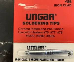 Ungar 86 Ferro Rivestito Punta Saldata Cromato Prestagnato per #76 #8300 #9920 #9200 - Foto 1 di 5