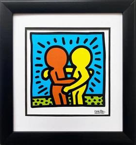 Keith Haring "KH05" NEWLY CUSTOM FRAMED Pop Art Print warhol - BRUCE McGAW Print - Picture 1 of 3