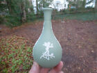 Vintage Green Wedgwood Jasperware petite Bud Vase  5 1/4" high
