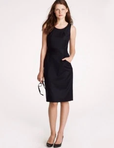 J. Crew Suiting Emmaleigh Gray Pinstripe Shift Dress 2P *EUC Career - Picture 1 of 13