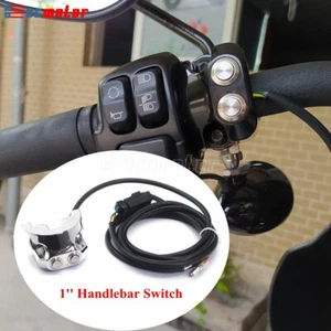 1" Handlebar Switch Air Ride Suspension Control Kit For Harley Dyna Softail VROD - Picture 1 of 11