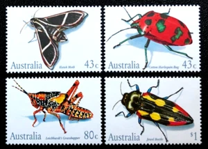 AUSTRALIA 1991 INSECTS, BEETLES  Sc 1211-1214 MNH - Picture 1 of 1