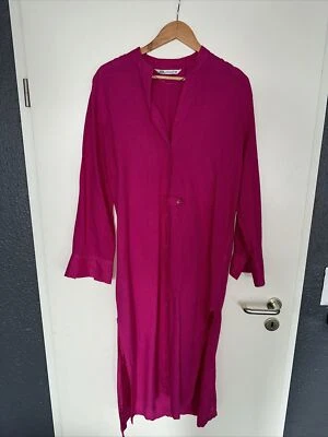 Zara, Maxikleid, Leinen, Fuchsia, Pink, XS - Bild 1 von 4