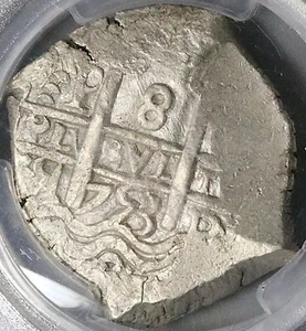1753 PCGS AU 55 Bolivia 8 Reales Cob Spain Ferdinand VI Pirate Coin (24090801D) - Picture 1 of 6